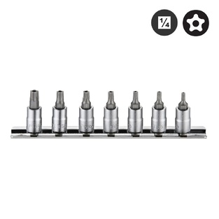 Σετ 7 Καρυδάκια Allen Torx με 5 Γωνίες με Τρύπα 1/4" (ΤS10-TS40) FORCE 20711